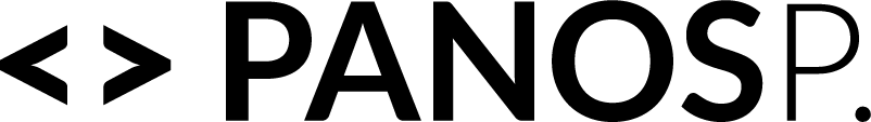 PANOSP DIGITAL AGENCY logo – modern black branding with coding-inspired icon